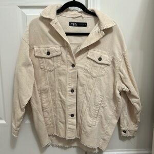 Cream Zara corduroy jacket